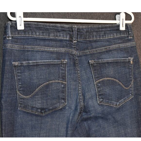 Lee Modern Series Curvy Fit Boot Cut Women's 14 Medium Distressed Denim Jeans - Picture 4 of 8